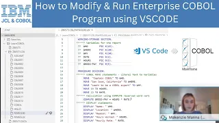 Running COBOL Program using VSCODE | IBM Enterprise COBOL