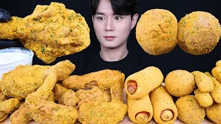 뿌링클 뿌링핫도그 치즈스틱 치즈볼 치킨 먹방ASMR MUKBANG FRIED CHICKEN & HOTDOG & CHEESE BALL チキン チーズボール eating sounds