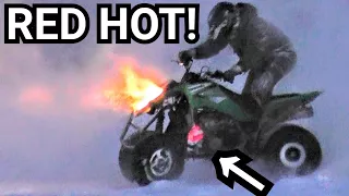 DESTROYING My Quad 4 Wheeler Drifting on An Icy Frozen Pond???