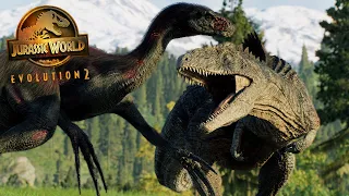 Giganotosaurus vs Therizinosaurus  - Jurassic World Evolution 2 [4K]