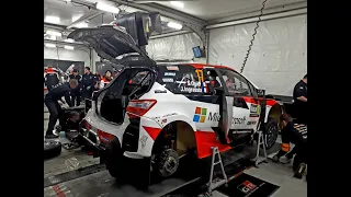 WRC Rally Sweden 2020 Service Park Torsby Sébastien Ogier Elfyn Evans Kalle Rovanperä Toyota Yaris