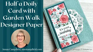 Two for one! Make two beautiful cards with one Delightful Doily die cut!