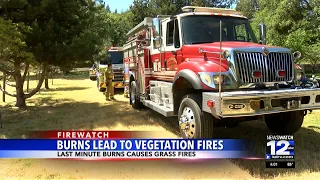 Grass Fires caused by escape burns a day before official fire season