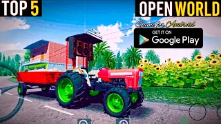 Top 5 Realistic Indian Tractor Simulator Game For Android | Best Indian Tractor Simulator Game 2023