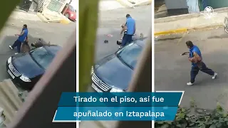 Sujeto apuñala y mata a hombre inconsciente en Iztapalapa; vecinos exigen captura