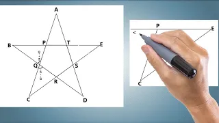 Prove That Angle in Five Pointed Star Is 180 degrees | hardest geometry