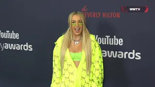 Tana Mongeau arrives at The 9th Annual Streamy Awards Red carpet
