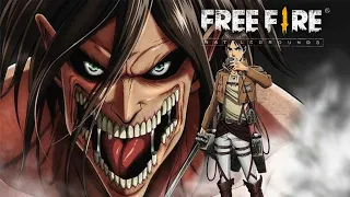 نبذه عن  بعض سكنات حدث هجوم العمالقة فري فاير القادمة Free Fire ATTACK ON TITAN