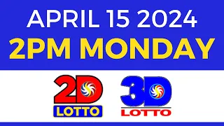 Lotto Result April 15 2024 2pm PCSO