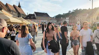 Brasov City Centre Walk |Transilvania, Romania 🇷🇴 Walking Tour 2022