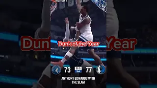 Dunk of the Year 🔥 Amazing slamdunk by Anthony Edwards 🔥🔥 #nbaplayoffs #anthonyedwards #slamdunk