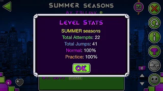 Summer Seasons [HARD DEMON] ? [FREE DEMON !!] by z3llink  ||  Geometry Dash 2.11  ||