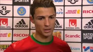 Sweden Vs Portugal 2-3 (2-4) Cristiano Ronaldo Interview (World Cup Qualification) 2013-11-19