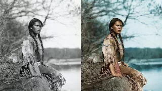 Colorized Historical Photos of American Indians in the Early 1900's