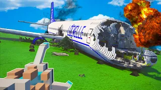 I Tried to Survive a MASSIVE PLANE CRASH! (Teardown Mods)