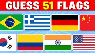 Guess The Flag Quiz 🚩 | 51 Countries Flag Quiz By Quiz Saturn