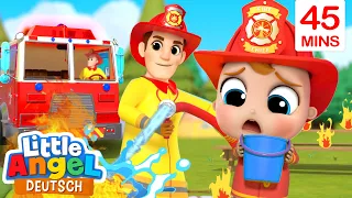 Ruft die Feuerwehr 112 | Es brennt, es brennt! | Little Angel Deutsch - Kinderlieder