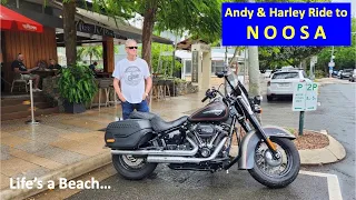 Andy and his Harley-Davidson Heritage Classic head to Noosa on Australia's Sunshine Coast