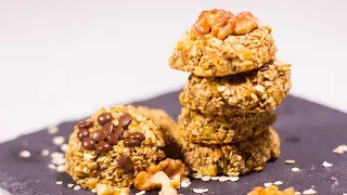 Die EINFACHSTEN Weihnachtskekse der Welt! 🍪😍 Zuckerfreie Vegane Haferflocken Bananen Cookies