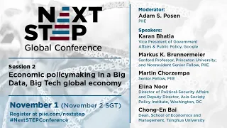 [Next STEP Global Conference 2021] Economic policymaking in Big Data, Big Tech global economy