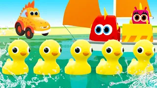 The Five Little Ducks song for kids! Super simple songs for kids & nursery rhymes.