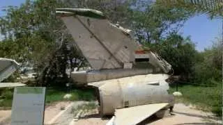 Tail of an Egyptian SU-7 shot down in Sinai July 1969 during the Attrition war (Error on sign)