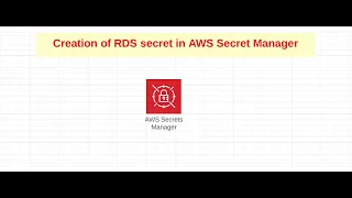 AWS Secret Manager - Creation of RDS Secret