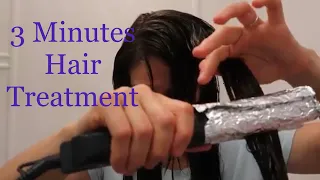 3 Minute Hair Mask Treatment with Flat Iron and Foil