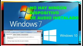 Ningún Dispositivo de Salida de Audio Instalado Windows 10 y 7 - 2023