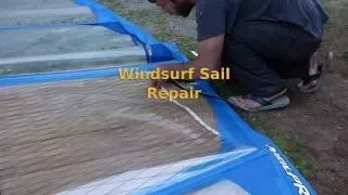 Windsurf Sail Repair - Permanently Patching A Torn Panel