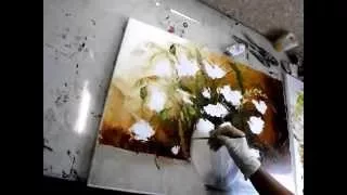 filmik obraz olejny malowany szpachlą Oil painting palette knife