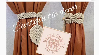 Macrame Curtain tie decor❤how to make curtain leaves decor?