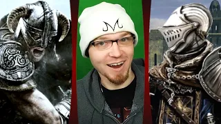 Let's Watch DEATH BATTLE | Skyrim VS Dark Souls (Dragonborn VS Chosen Undead)
