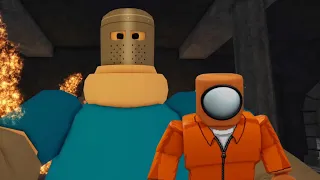 BARRY'S PRISON RUN! (SCARY OBBY) Orange Among Us Vs BARRY'S PRISON All JUMPSCARES & WALKTHROUGH