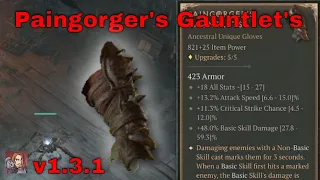 Diablo IV Unique Items - Paingorger's Gauntlets (Gloves)[Patch 1.3.1]