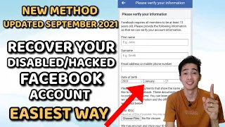 NEW METHOD - HOW TO RECOVER A DIASBLED or HACKED FACEBOOK ACCOUNT