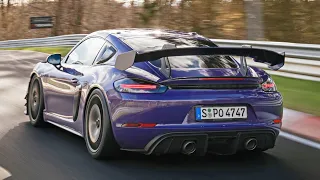 Porsche 718 Cayman GT4 RS Manthey Kit Onboard Lap at the Nürburgring