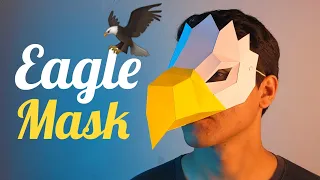 How to make an Eagle Mask using paper cardboard - DIY Costume in less than 5 Minutes!