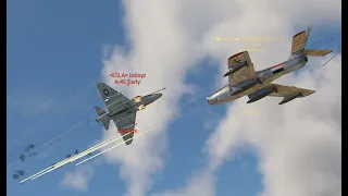 War Thunder | F84F VS A-4E EARLY almost crashed!! 😮