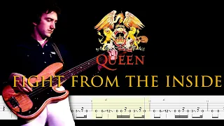 Queen -  Fight From The Inside (Bass Line + Tabs + Notation) By John Deacon