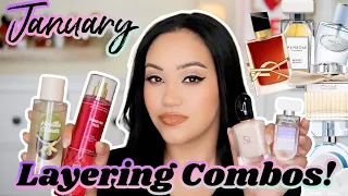 JANUARY PERFUME LAYERING COMBOS!! 🔥 | HOW TO SMELL GOOD ALL DAY! ✅