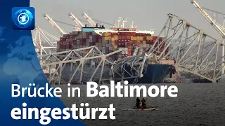 Rettungsarbeiten nach Brückeneinsturz in Baltimore