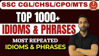 1000+ IDIOMS  AND PHRASES FOR SSC CGL, CHSL, MTS , CPO || by Jai sir #ssccgl2024
