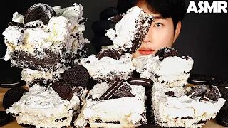 ASMR OREO CAKE CHOCOLATE ICE CREAM CAKE MUKBANG DESSERT | NO TALKING EATING SOUNDS