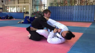 Scissor sweep with armbar option