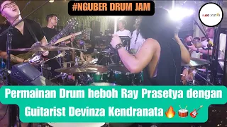 Ray Prasetya bermain drum heboh di acara NGUBER DRUMMER