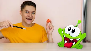 Om Nom in Real Life - Magic Tricks with BroHacker & Cut the Rope