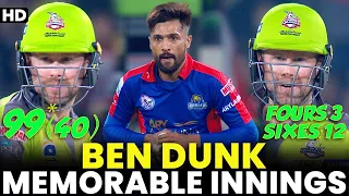 Ben Dunk Memorable Innings Against Karachi Kings | Lahore Qalandars vs Karachi Kings |HBL PSL | MB2A