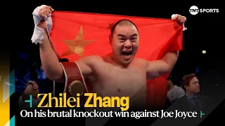 Zhilei Zhang calls out TYSON FURY after KO win against Joe Joyce! 👀 | #ZhangJoyce2