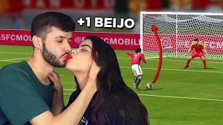 A Cada GOL 1 Beijo com minha Namorada no FC 24 Mobile!